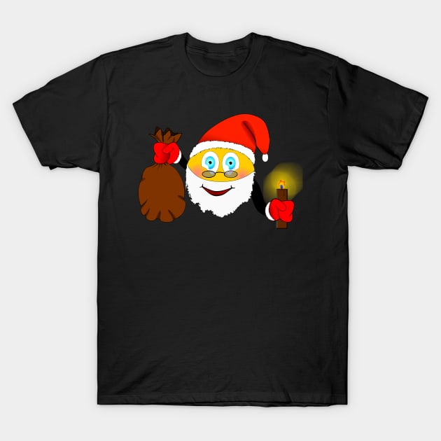 Merry Christmas Santa & Candle T-Shirt by holidaystore